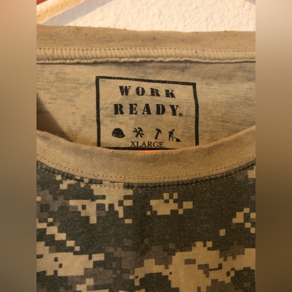 WORK READY CAMO TEE SHIRT SIZE XL - Picture 3 of 5